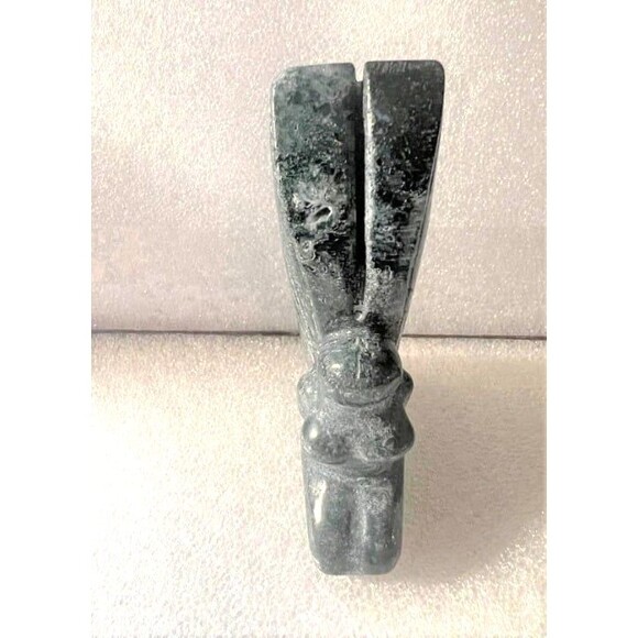 Beautiful Moss Agate Fairy Carving - Picture 2 of 7